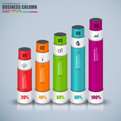 Infographic vector design template marketing bar elements