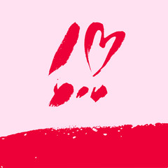 Calligraphic i love you text. Also includes heart symbol.