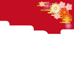 背景　和柄　年賀状素材