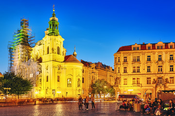 PRAGUE, CZECH REPUBLIC-SEPTEMBER 12, 2015: People, tuorist near