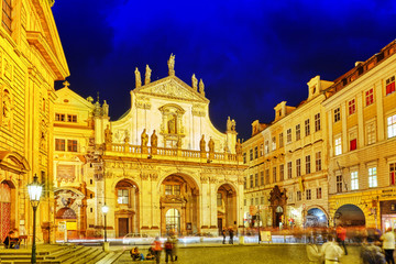 Fototapeta na wymiar PRAGUE, CZECH REPUBLIC- SEPTEMBER 13, 2015: Saint Francis of Ass