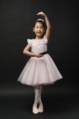 Naklejka premium Asian little girl ballerina