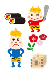 節分 イラストセット