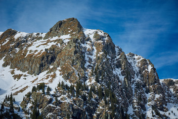 High mountain landscape on winter