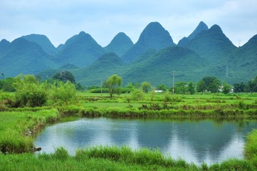 Beautiful rural scenery in Guilin,China