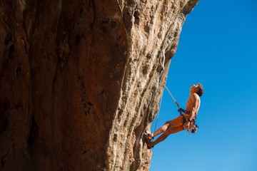 Bold choice - rock climbing