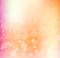 rgbAbstract Glow Soft Hearts for Valentines Day Background Design. Vector