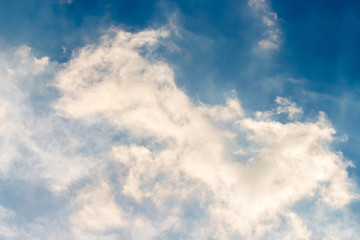 colorful dramatic sky with cloud at sunset