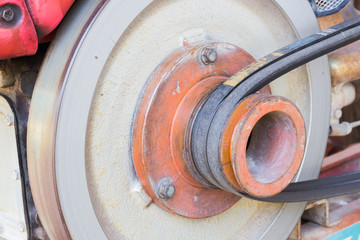 Gear wheels driven by electric engine