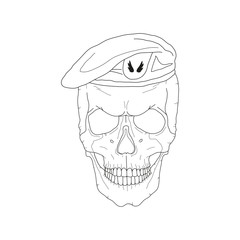 Skull in a beret