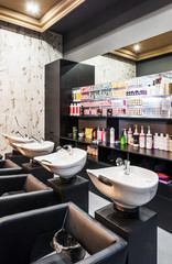 Interior of luxury beauty salon