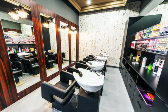 Interior of luxury beauty salon