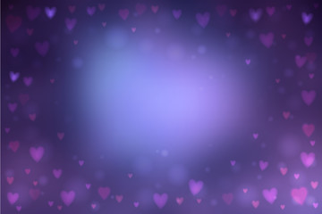 Abstract hearts lights background