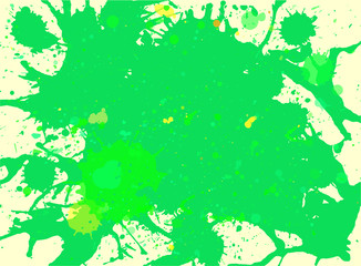 Fototapeta na wymiar Green paint splashes background