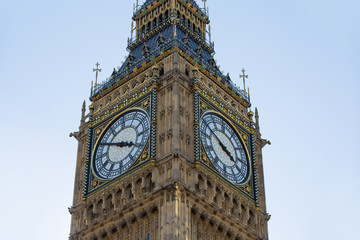 Fototapeta na wymiar LONDON, UK - SEPTEMBER 10, 2015: Big Ben, Palace of Westminster. London UK