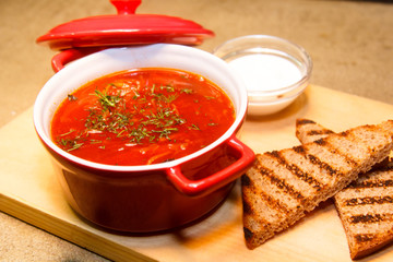 Traditional Russian soup 