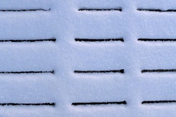 Snow on pier