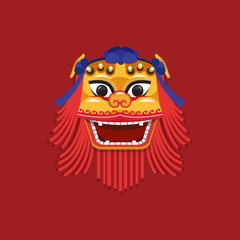 Chinese New Year Lion dance head