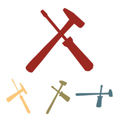 Tool icon  set. Isometric effect