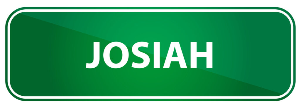 Popular boy name Josiah on a green US traffic sign