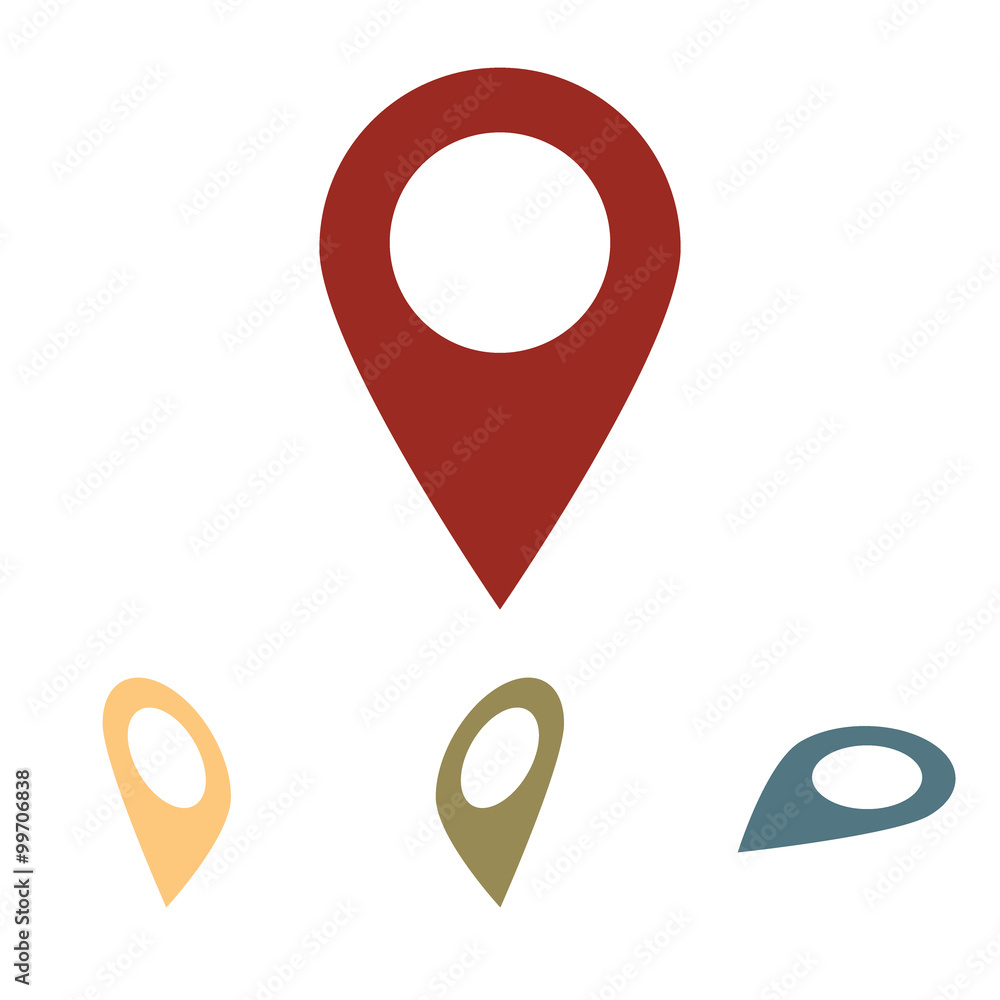 Poster mark icon pointer.