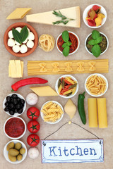 Fototapeta na wymiar Culinary Food Ingredients. Healthy mediterranean diet and food ingredients. 