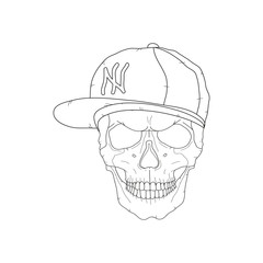 Skull in a rapper style