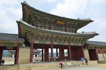 Naklejka premium Gyeongbok Palace, Seoul, Korean Republic ..