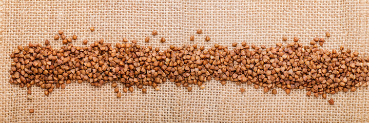 Buckwheat on sacking