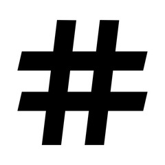 Obraz premium hashtag symbol on a white background