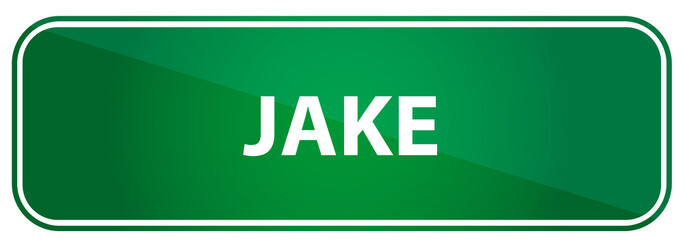 Popular boy name Jake on a green US traffic sign © BestStock