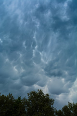 Obraz premium Gewitter-/Mammatus Wolken im Sommer, Mitteldeutschland