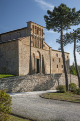 Fototapeta na wymiar Romanesque parish church, Gambassi Terme, Firenze