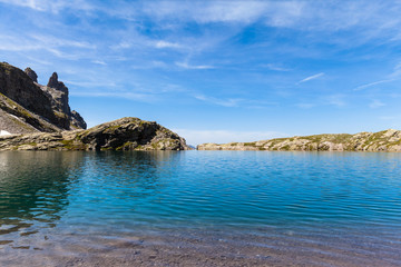 Naklejka premium Stunning View of Schottensee (lake) near Pizol