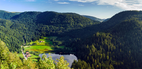 Beautiful mountain landscape in Vosges, France - obrazy, fototapety, plakaty