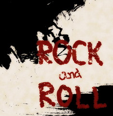 Fototapety  vintage grunge rock and roll muzyka ikony tło, element projektu ilustracji