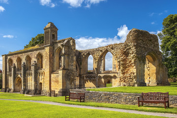 ruins of Glastonbury Abbey, Somerset, England