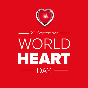 World Heart Day vector background