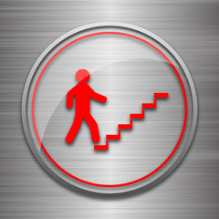 Businessman on stairs - success icon