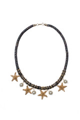 Fototapeta premium necklace with stars on a white background