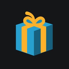 gift box icon with bow.