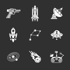 nine stylish space icons