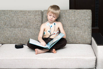 Medical examination of heart of the child