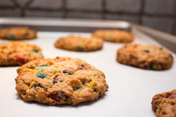 cookies on a baking sheet 