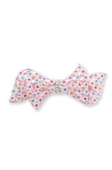 barrette with pink flowers on a white background