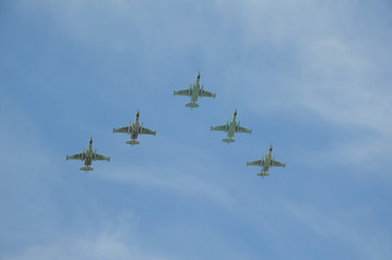 Group of airplanes