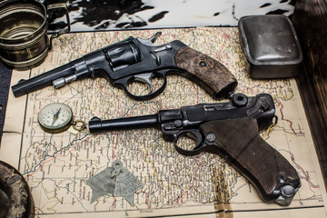 composition of two revolvers on the map - 99716445