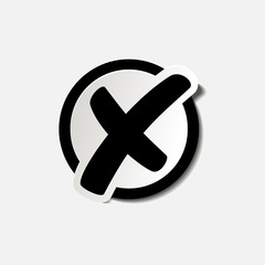 Obraz premium Знак, Символ, Иконка запрета. Отказ.