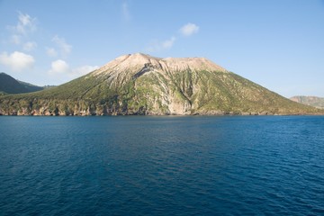 A volcano Gran cratere located on the island of Vulcano, Aeolian (Lipari) Islands, Italy.