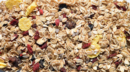 musli and seeds texture